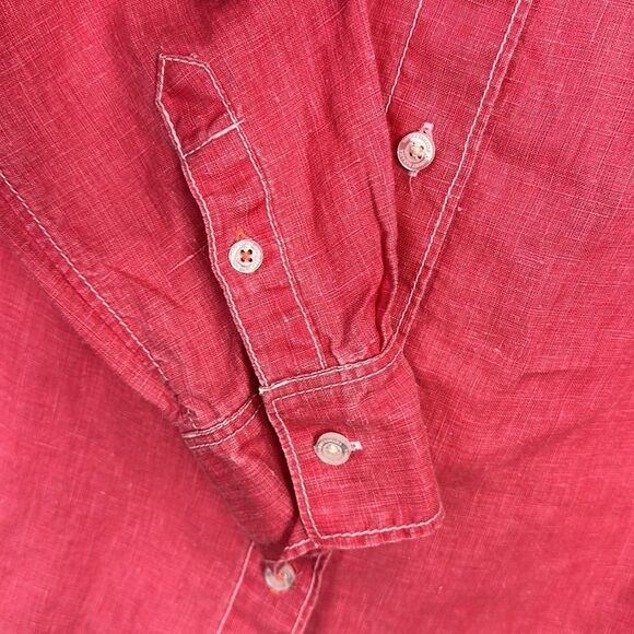 Tommy Bahama Linen Pink Long Sleeve Button Down Shirt Size S - Picture 4 of 11